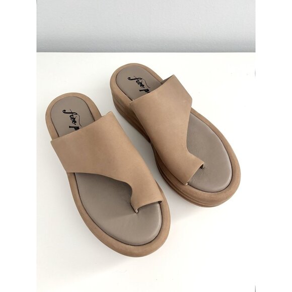 Free People Hayes Flatform Platform Sandals in Brown Women’s Sz 37 / US 7 Shoes - Picture 3 of 8